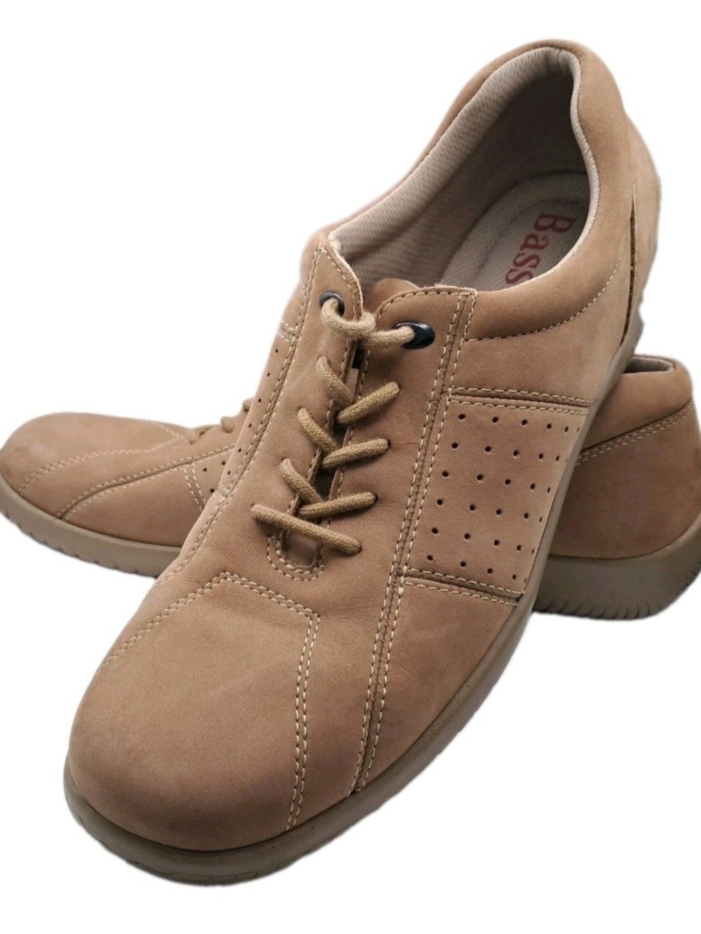 Bass Saturn 1 Women's Size 9 N Tan Suede Leather Casual Comfort Walking Shoes
